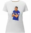 Жіноча преміум футболка Mbappe art Білий фото