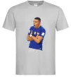 Мужская футболка Mbappe art Серый фото
