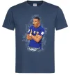 Мужская футболка Mbappe art Темно-синий фото