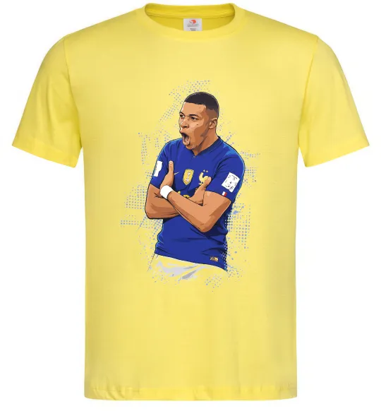 Мужская футболка Mbappe art Лимонный фото