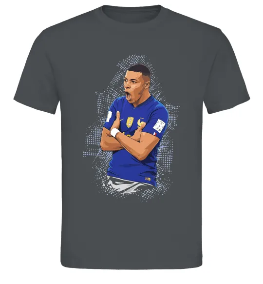 Мужская футболка Mbappe art Графит фото