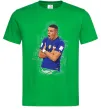 Мужская футболка Mbappe art Зеленый фото