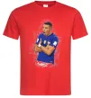 Мужская футболка Mbappe art Красный фото