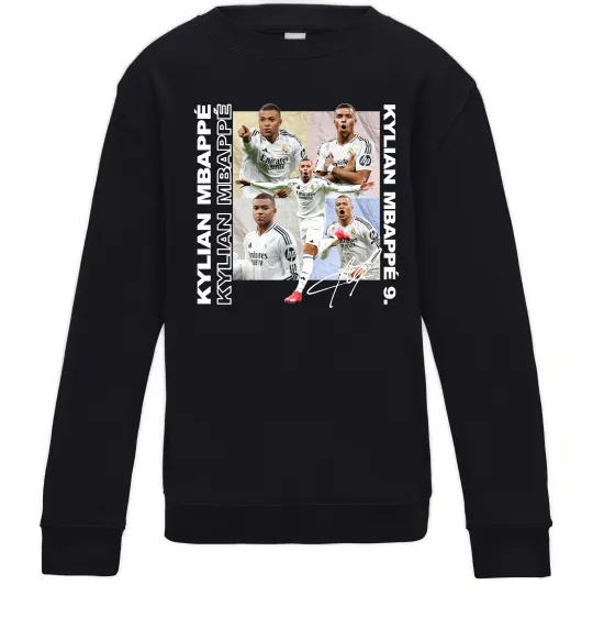 Детский Свитшот Мбаппе автограф Черный фото
