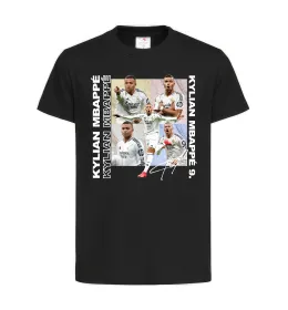 Детская футболка Mbappe art Черный фото