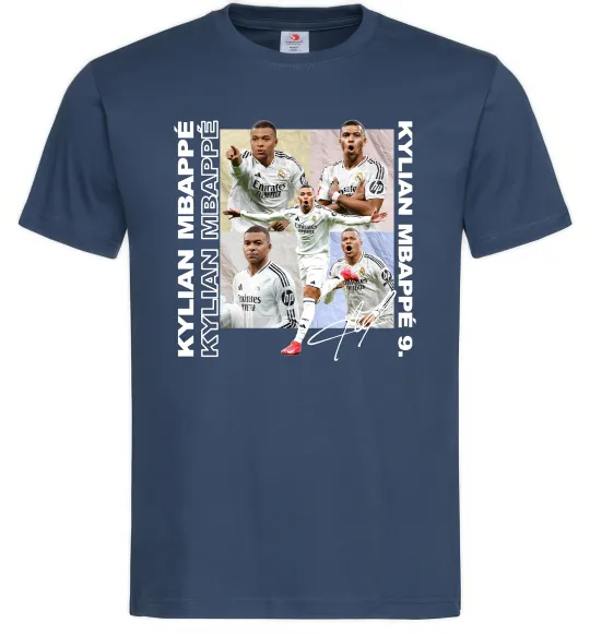 Мужская футболка Мбаппе автограф Темно-синий фото