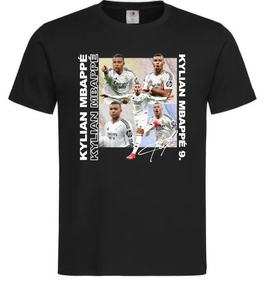 Мужская футболка Мбаппе автограф Черный фото