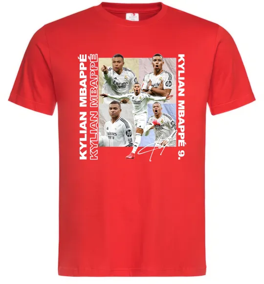 Мужская футболка Мбаппе автограф Красный фото