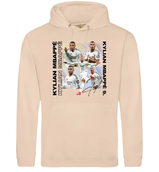 Мужская толстовка (худи) Мбаппе автограф Песочный фото