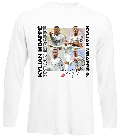 Лонгслив Мбаппе автограф Белый фото
