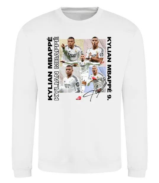 Свитшот Мбаппе автограф Белый фото