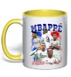 Чашка з кольоровою ручкою Kylian Mbappe Лимонний фото