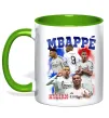Чашка с цветной ручкой Kylian Mbappe Зеленый фото
