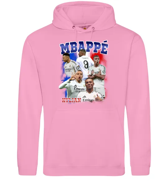 Мужская толстовка (худи) Kylian Mbappe Розовый фото