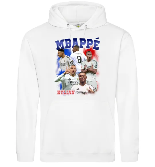 Женская толстовка (худи) Kylian Mbappe Белый фото