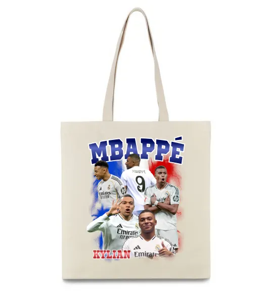 Эко-сумка Kylian Mbappe Бежевый фото