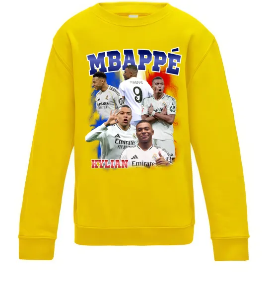 Дитячий світшот Kylian Mbappe Сонячно жовтий фото