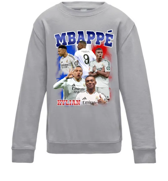 Дитячий світшот Kylian Mbappe Сірий меланж фото