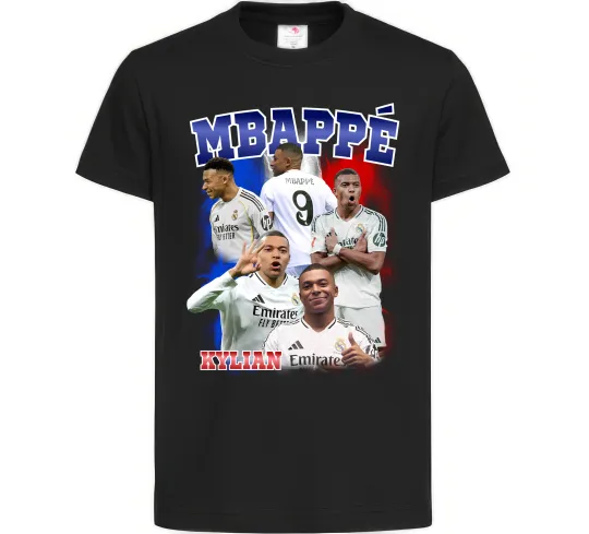 Детская футболка Kylian Mbappe Черный фото