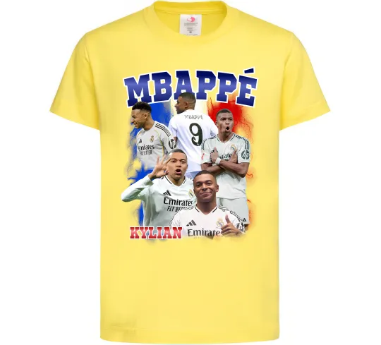 Детская футболка Kylian Mbappe Лимонный фото