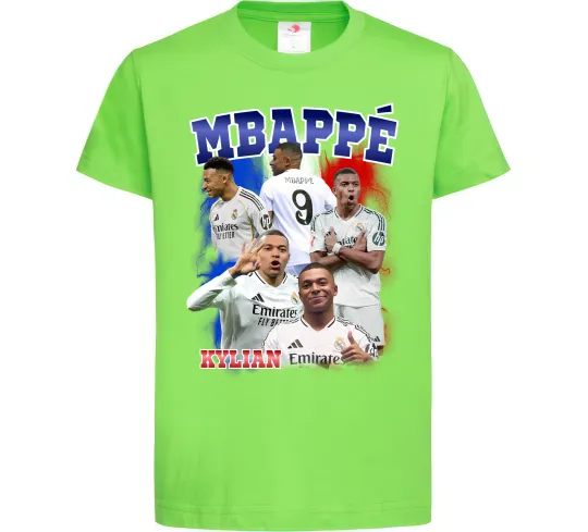 Детская футболка Kylian Mbappe Лаймовый фото