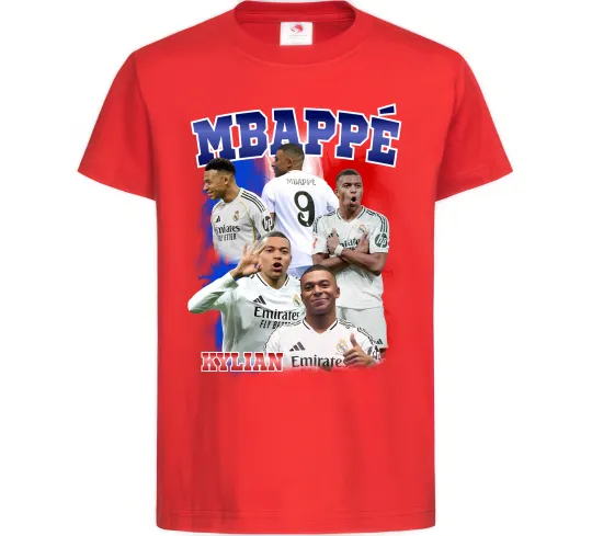 Детская футболка Kylian Mbappe Красный фото
