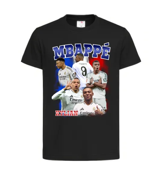 Детская футболка Kylian Mbappe Черный фото