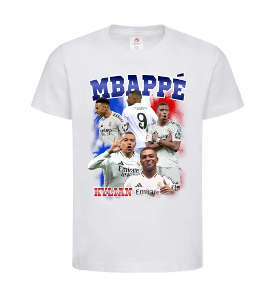 Детская футболка Kylian Mbappe Белый фото