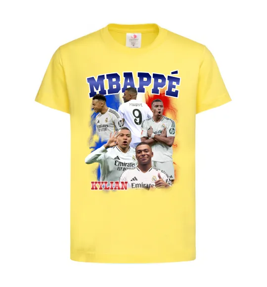 Детская футболка Kylian Mbappe Лимонный фото