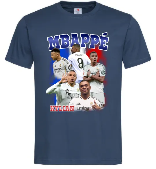 Мужская футболка Kylian Mbappe Темно-синий фото