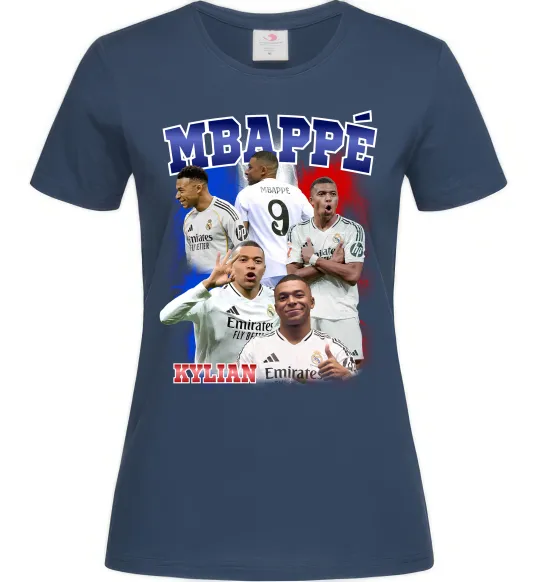 Жіноча футболка Kylian Mbappe Темно-синій фото