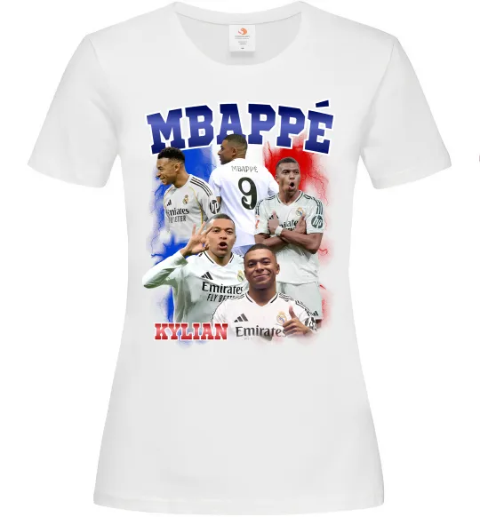 Жіноча футболка Kylian Mbappe Білий фото