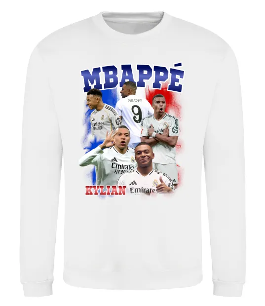 Свитшот Kylian Mbappe Белый фото