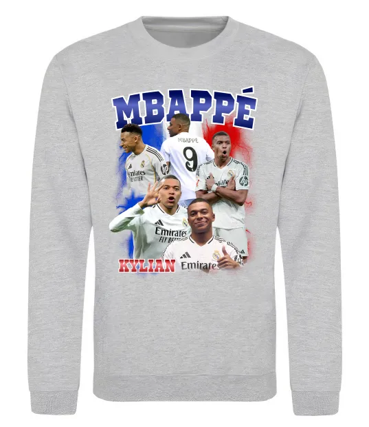 Свитшот Kylian Mbappe Серый меланж фото