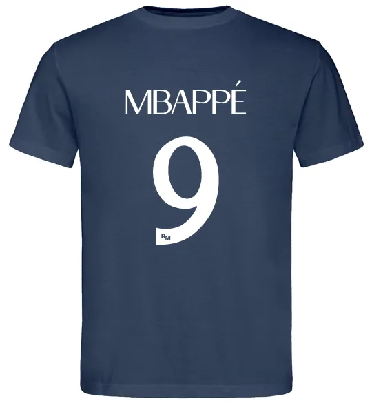 Мужская футболка Mbappe 9 Темно-синий фото