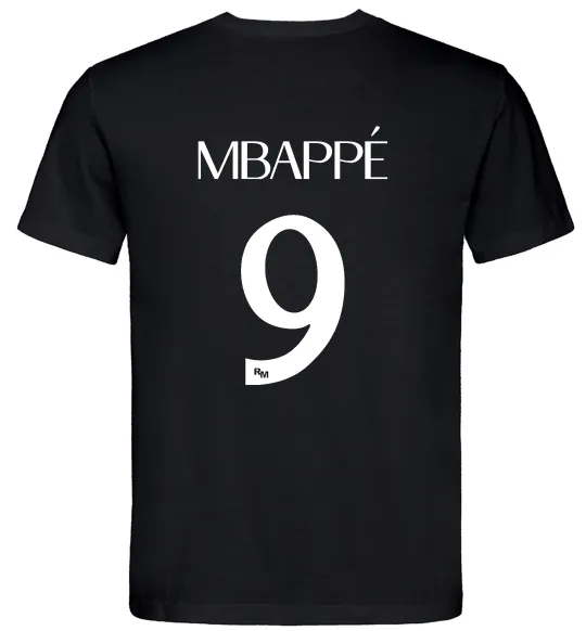 Мужская футболка Mbappe 9 Черный фото