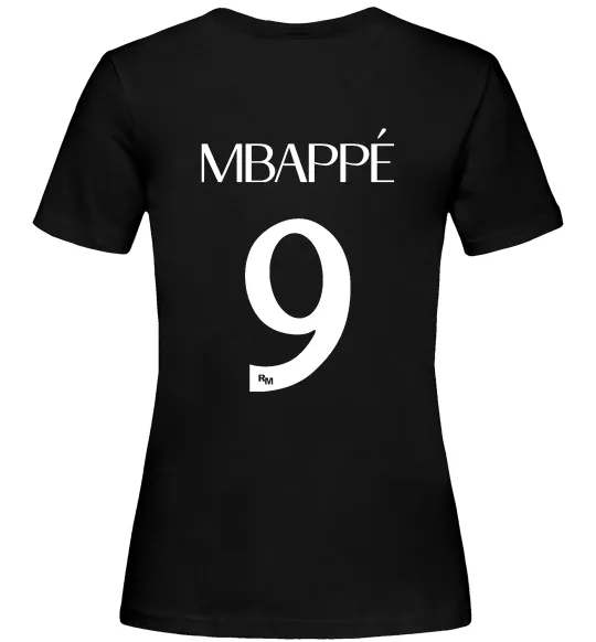 Женская футболка Mbappe 9 Черный фото