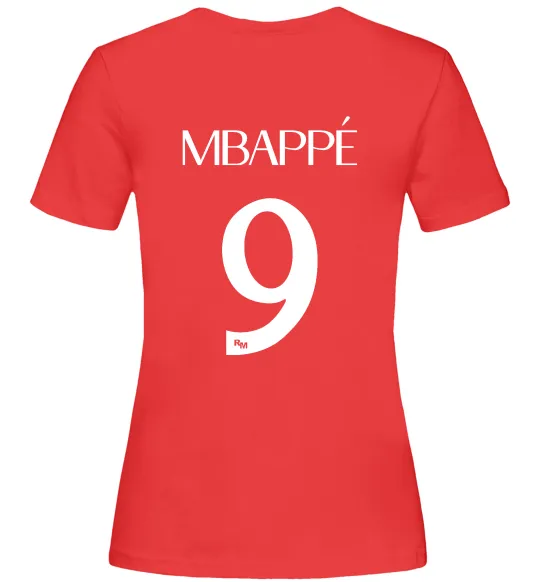 Женская футболка Mbappe 9 Красный фото