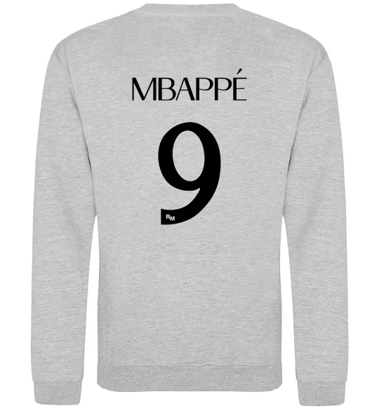 Свитшот Mbappe 9 Серый меланж фото