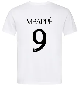 Мужская футболка Mbappe 9 Белый фото