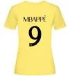 Женская футболка Mbappe 9 Лимонный фото