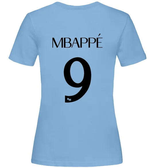 Женская футболка Mbappe 9 Голубой фото