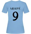 Женская футболка Mbappe 9 Голубой фото