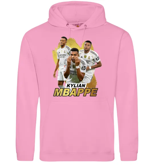 Мужская толстовка (худи) Мбаппе Реал Мадрид Розовый фото