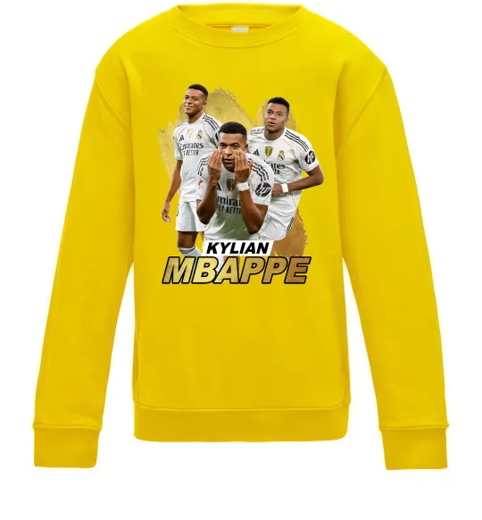 Дитячий світшот Мбаппе Реал Мадрид Сонячно жовтий фото