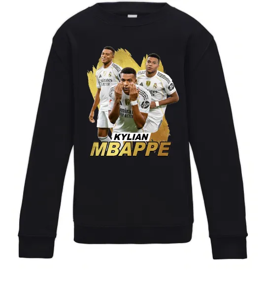 Дитячий світшот Мбаппе Реал Мадрид Чорний фото