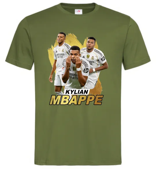 Мужская футболка Мбаппе Реал Мадрид Оливковый фото