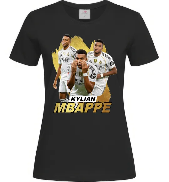Жіноча футболка Мбаппе Реал Мадрид Чорний фото