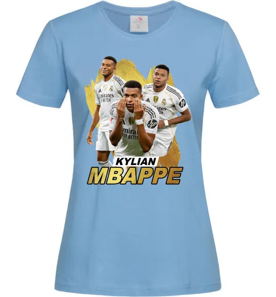 Жіноча футболка Мбаппе Реал Мадрид Блакитний фото