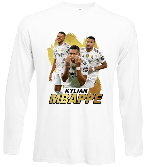 Лонгслив Мбаппе Реал Мадрид Белый фото